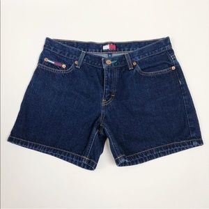 Tommy Hilfiger Retro Vintage Jean Shorts Flag Logo